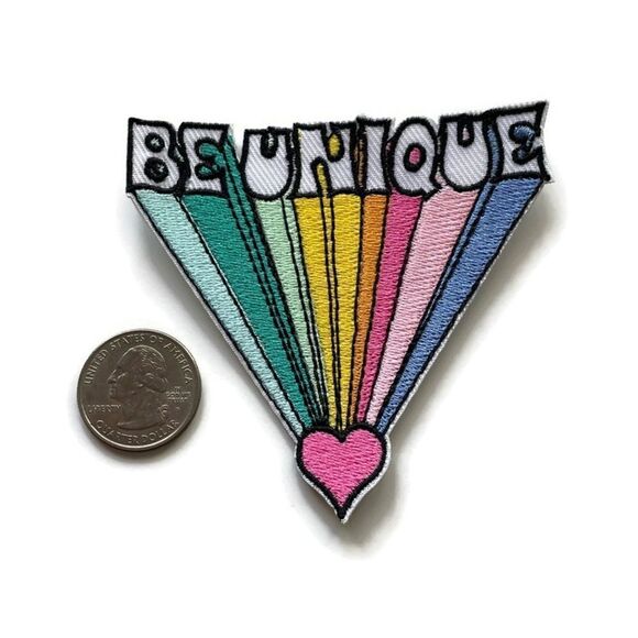 Be Unique Colorful Embroidered Patch - Picture 2 of 3